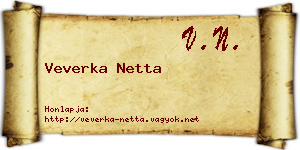 Veverka Netta névjegykártya